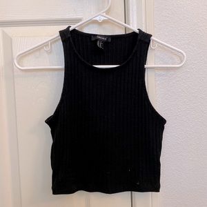 Knit cropped tank top